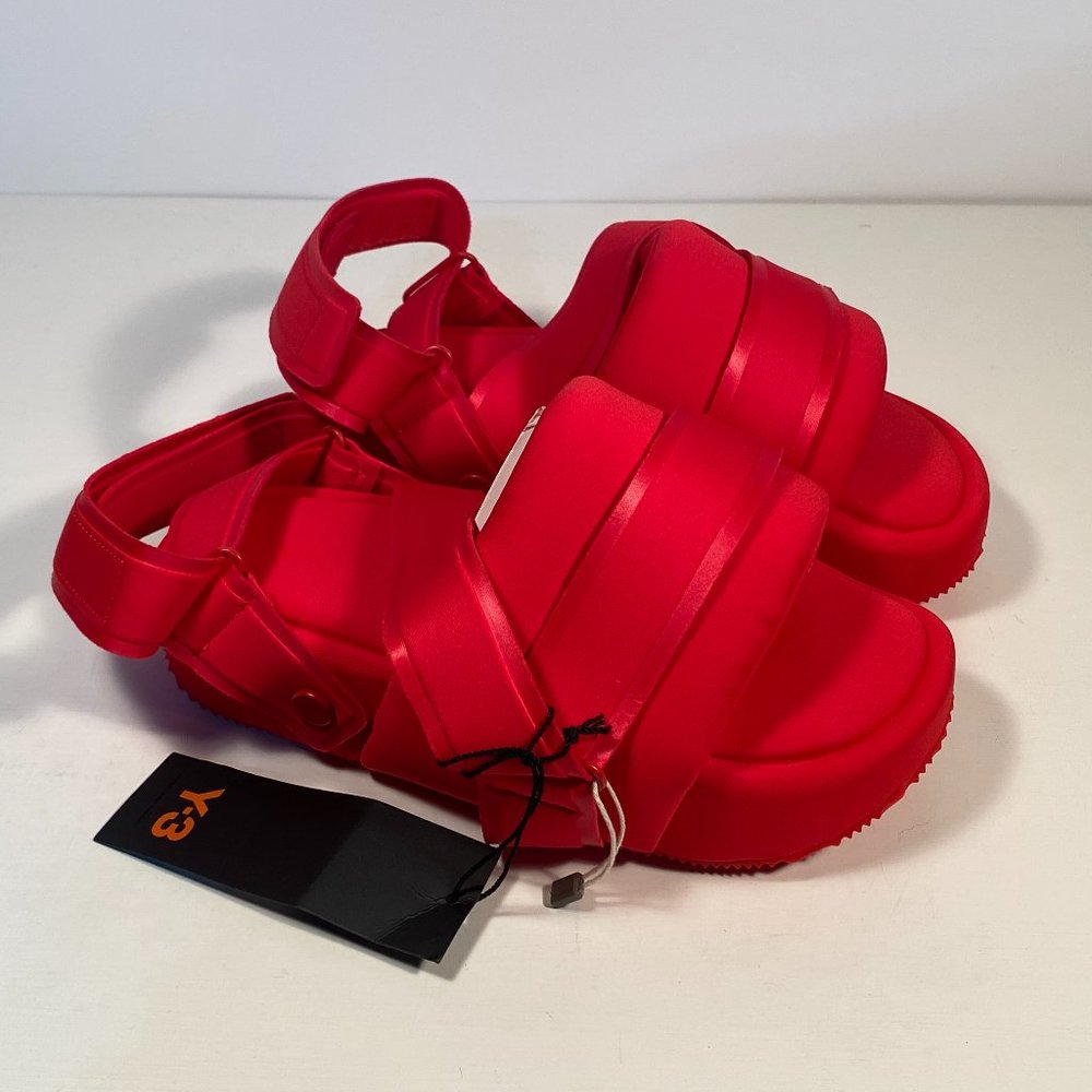 Y-3 Adidas Yamamoto Comfylette Red Puff Sandals Women Size 6 / New